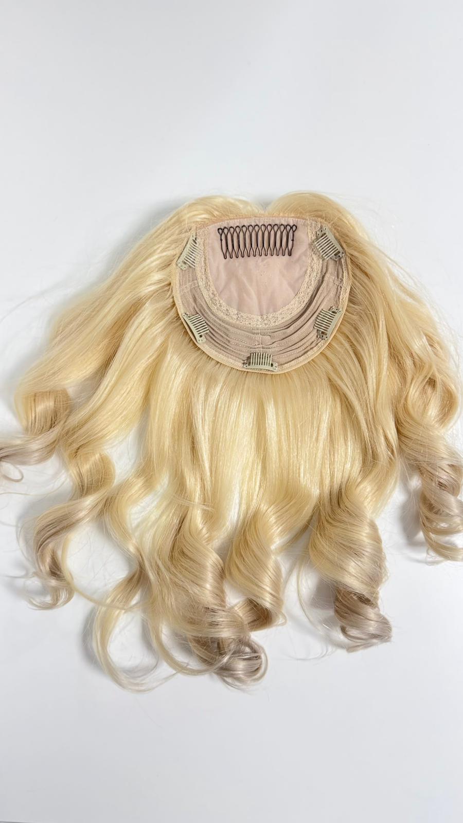 Topper Premium Blond din Păr 100% Natural – Volum Instant și Aspect Natural