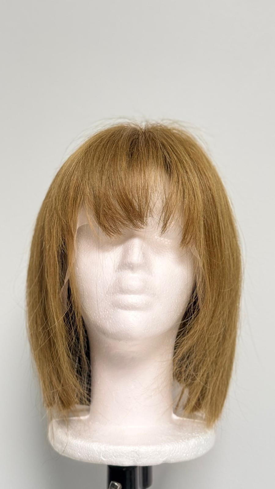 Perucă Premium Păr 100% Natural – Bob Coniac cu Lace Front