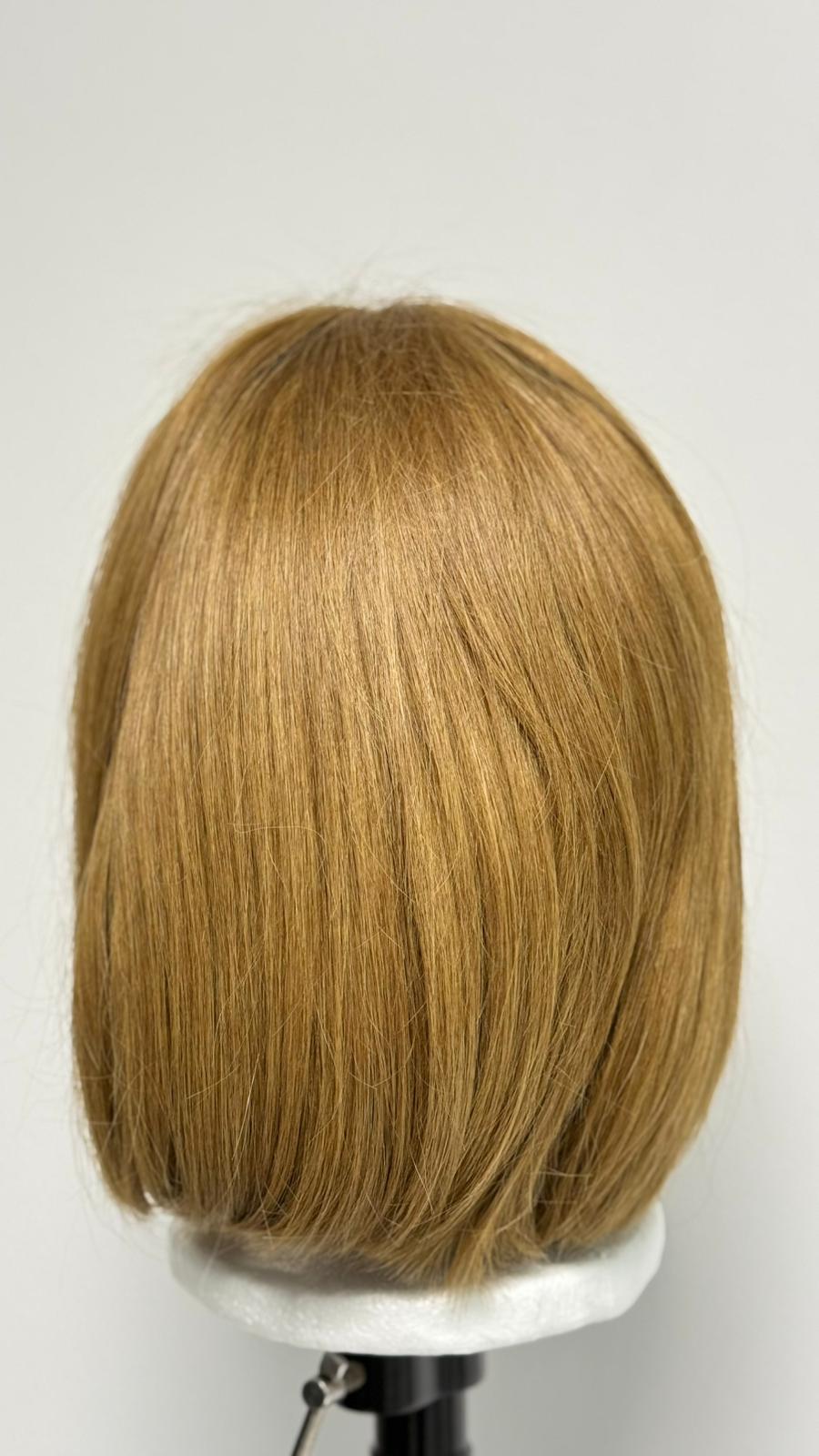 Perucă Premium Păr 100% Natural – Bob Coniac cu Lace Front