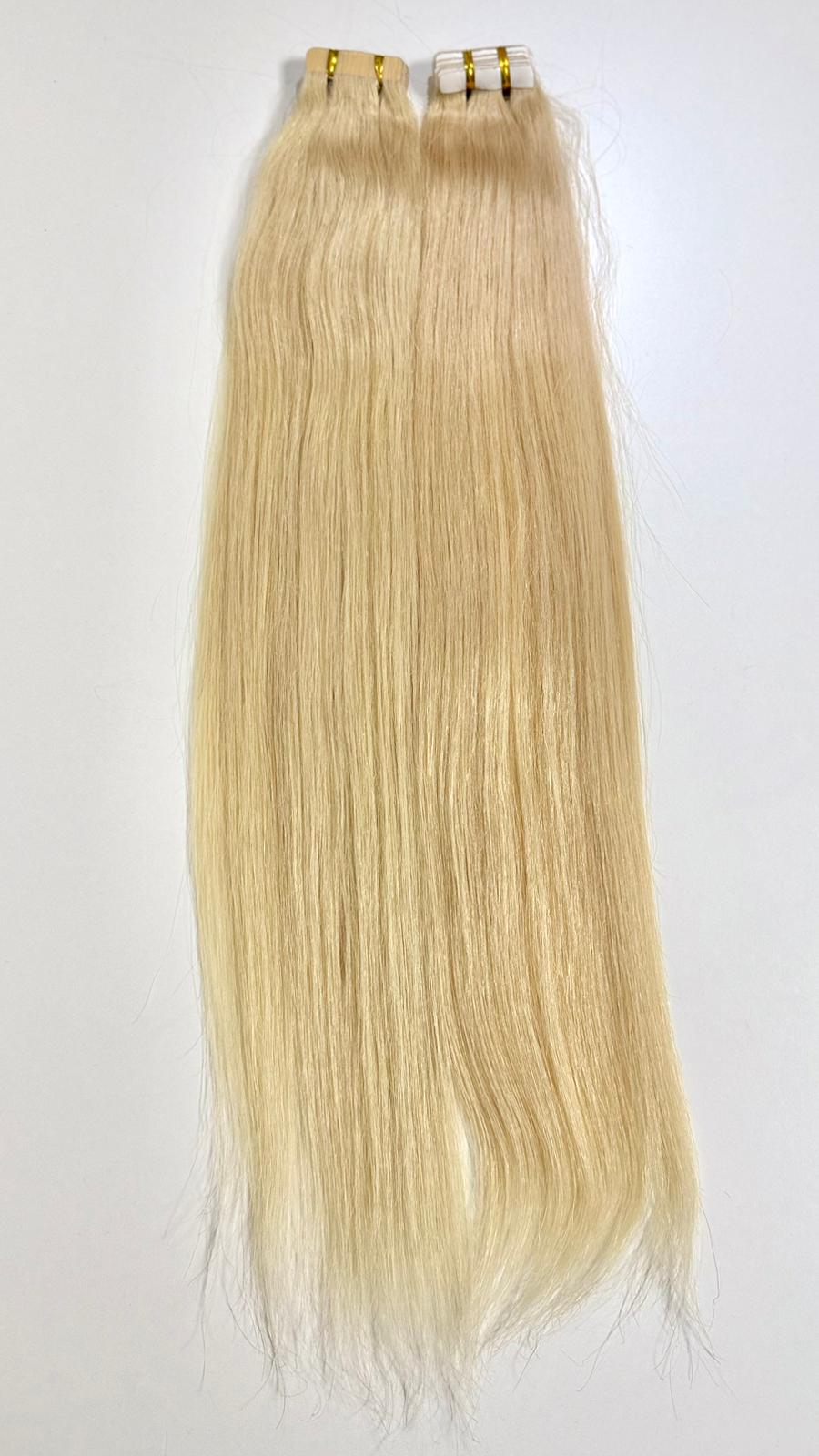 Extensii Tape-On din Fibră Sintetică Premium – Blond Deschis