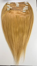 Extensii Clip-On Full Head – Păr Natural Remy, Nuanță Blond Auriu